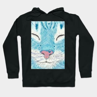 Blue cat face Hoodie